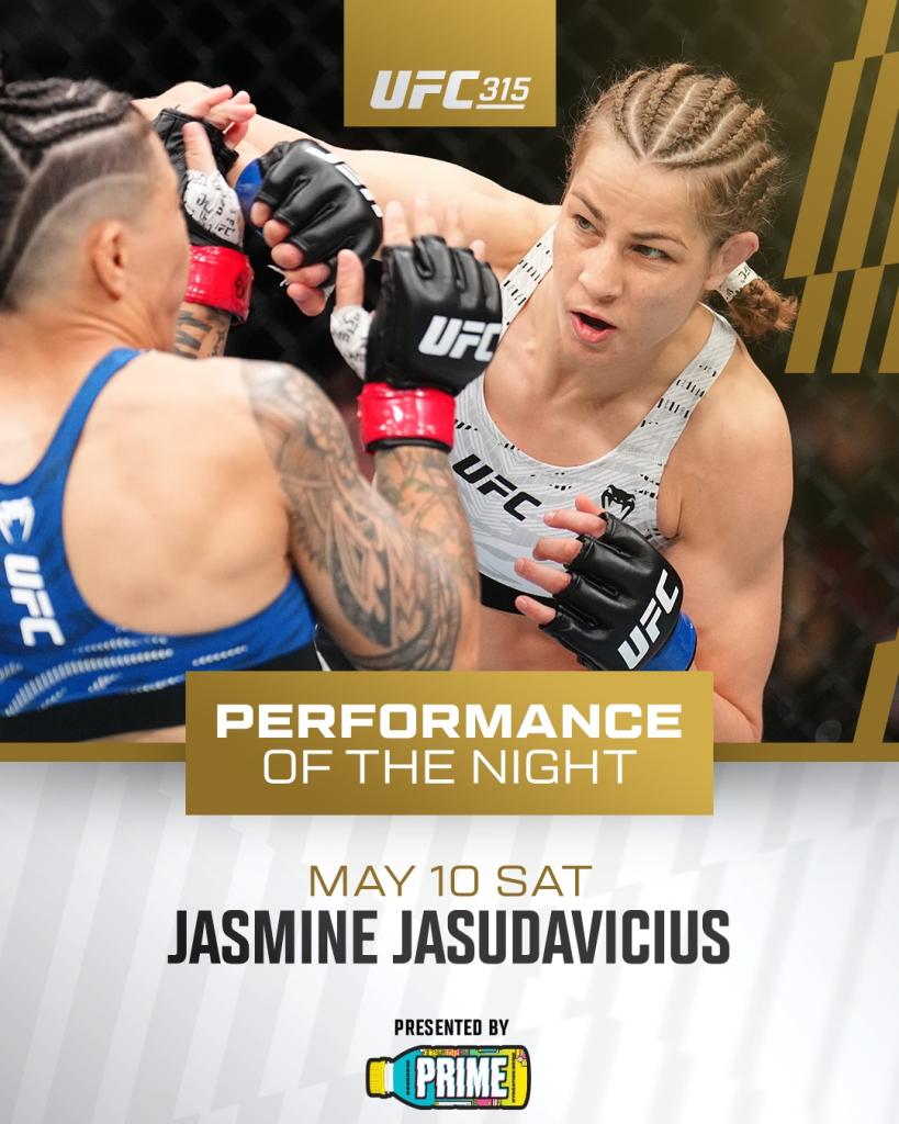 UFC 315 - Bonus de la soirée pour Barriault, Jasudavicius, Della Maddalena et Muhammad | Montreal