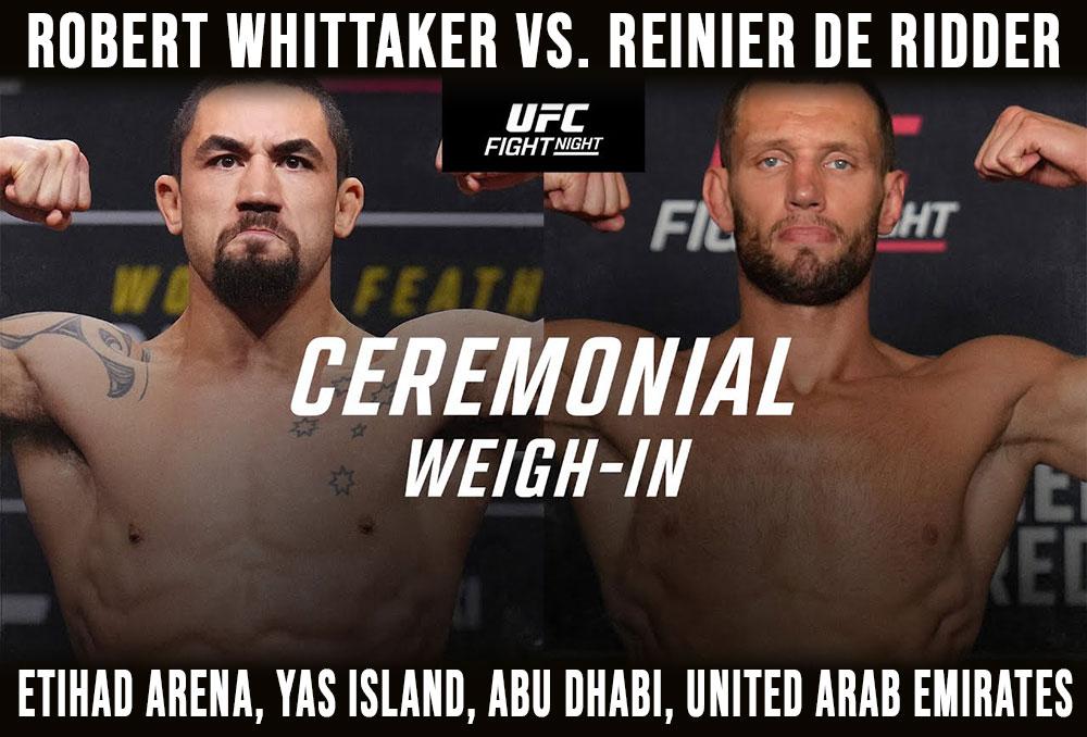 UFC on ABC 9 - La pesée cérémoniale | Abu Dhabi