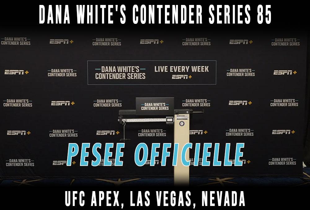 Contender Series 2025 - Week 9 - La pesée : résultats | Las Vegas