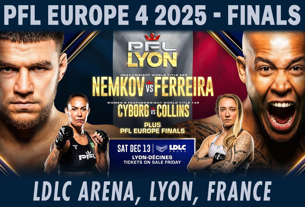Le PFL mise sur ses stars Vadim Nemkov et Cris Cyborg Justino à Lyon pour lancer une année 2026 qui s’annonce déjà historique