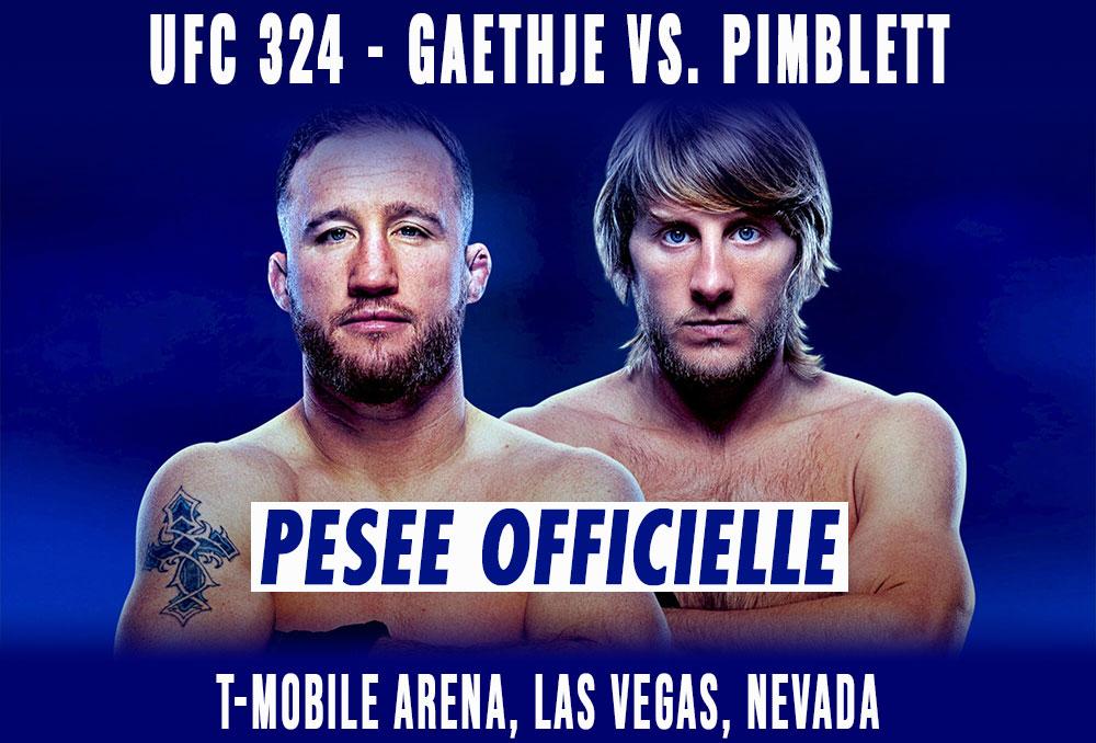 UFC 324 - La pesée officielle : résultats, vidéos, faceoffs | Las Vegas
