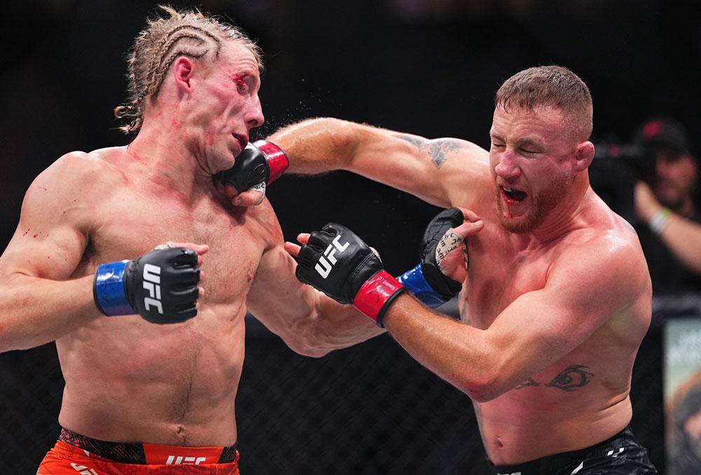Justin Gaethje remporte le titre intérimaire après une guerre totale contre Paddy Pimblett | UFC 324