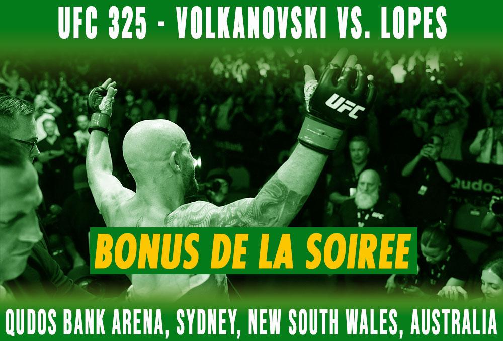 UFC 325 -  Bonus de la soirée | Sydney