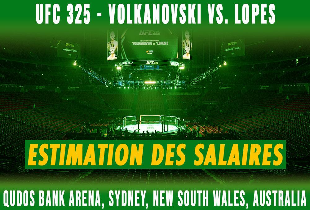 UFC 325 - Les salaires (estimation) | Sydney UFC 325 - Les salaires (estimation) | Sydney