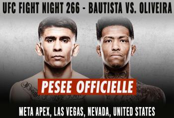 UFC Fight Night 266 - La pesée : résultats, vidéos, faceoffs | Las Vegas
