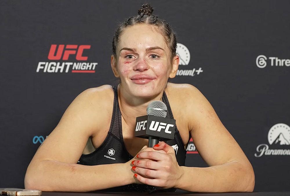 Klaudia Sygula savoure sa première victoire mais regrette l'absence de finition | UFC Fight Night 266