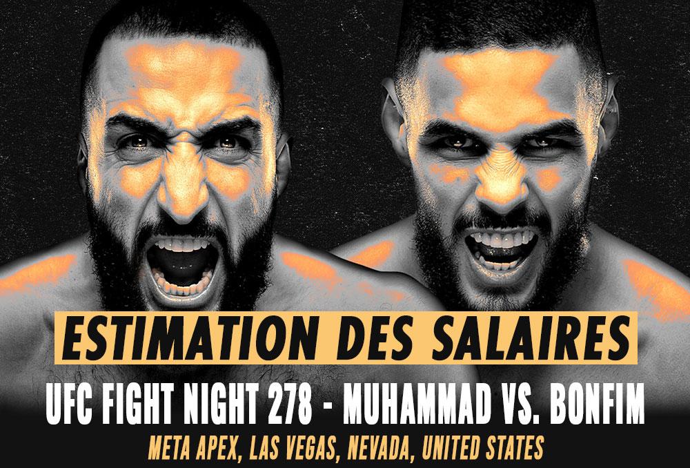 UFC Fight Night 278 - Les salaires (estimation) | Las Vegas