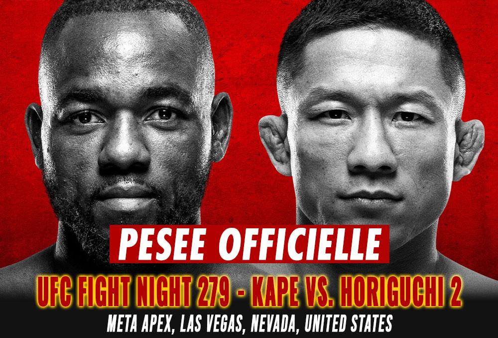 UFC Fight Night 279 - La pesée : résultats, vidéos, faceoffs | Las Vegas