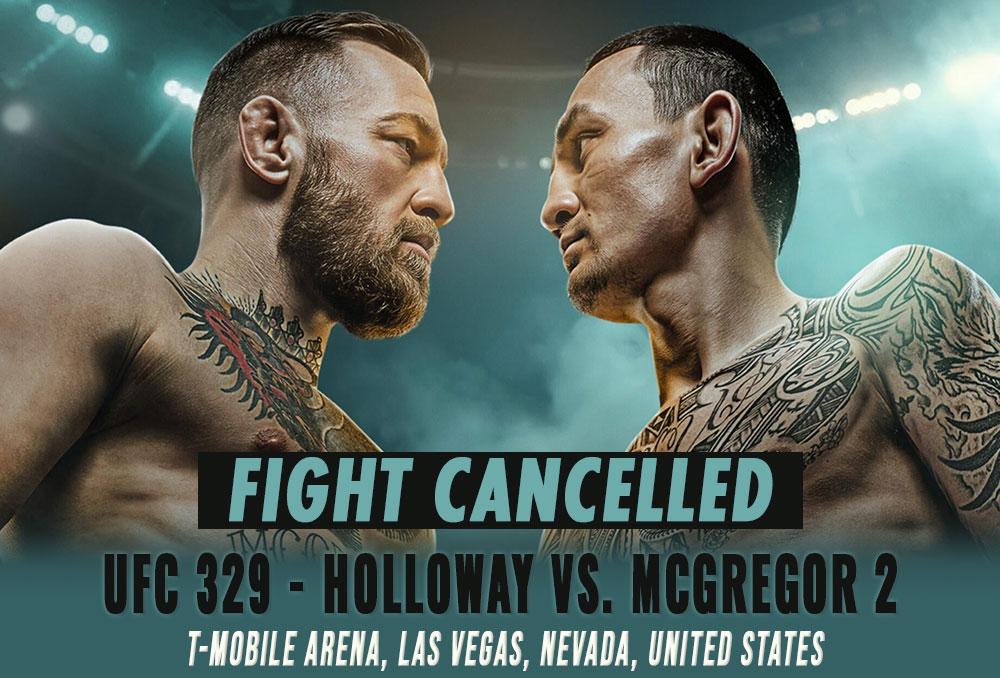 UFC 329 - Combats annulés / reprogrammés | Las Vegas
