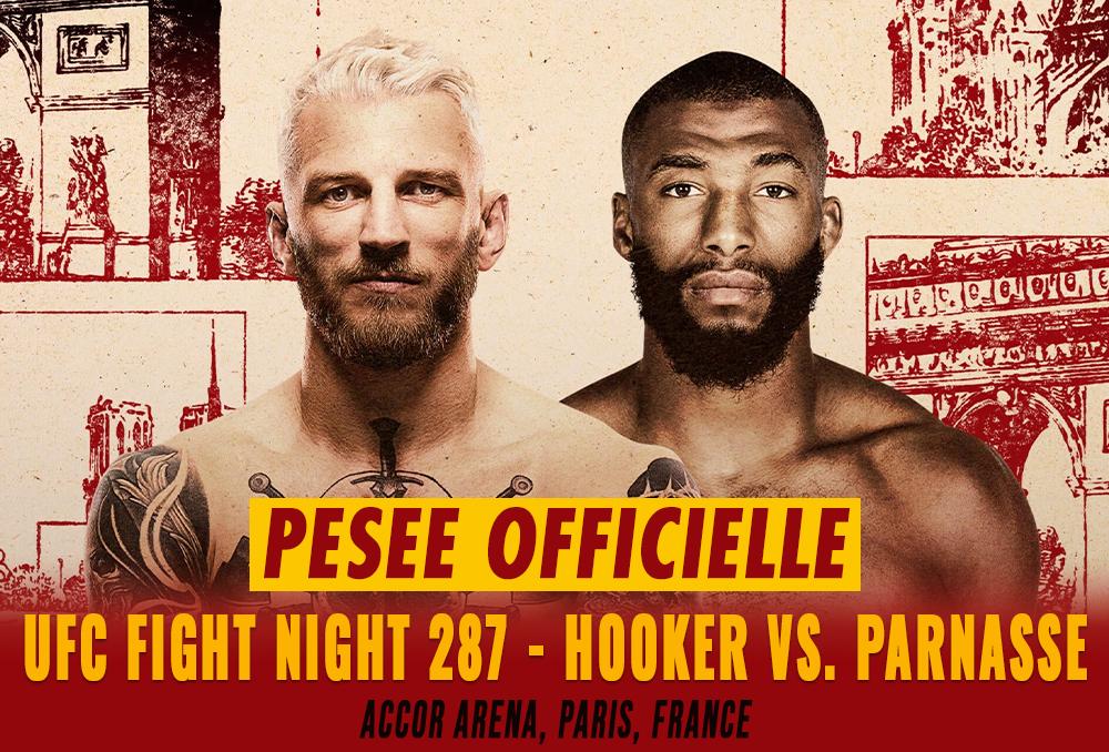 UFC Fight Night 287 - La pesée : résultats, vidéos, faceoffs | Paris