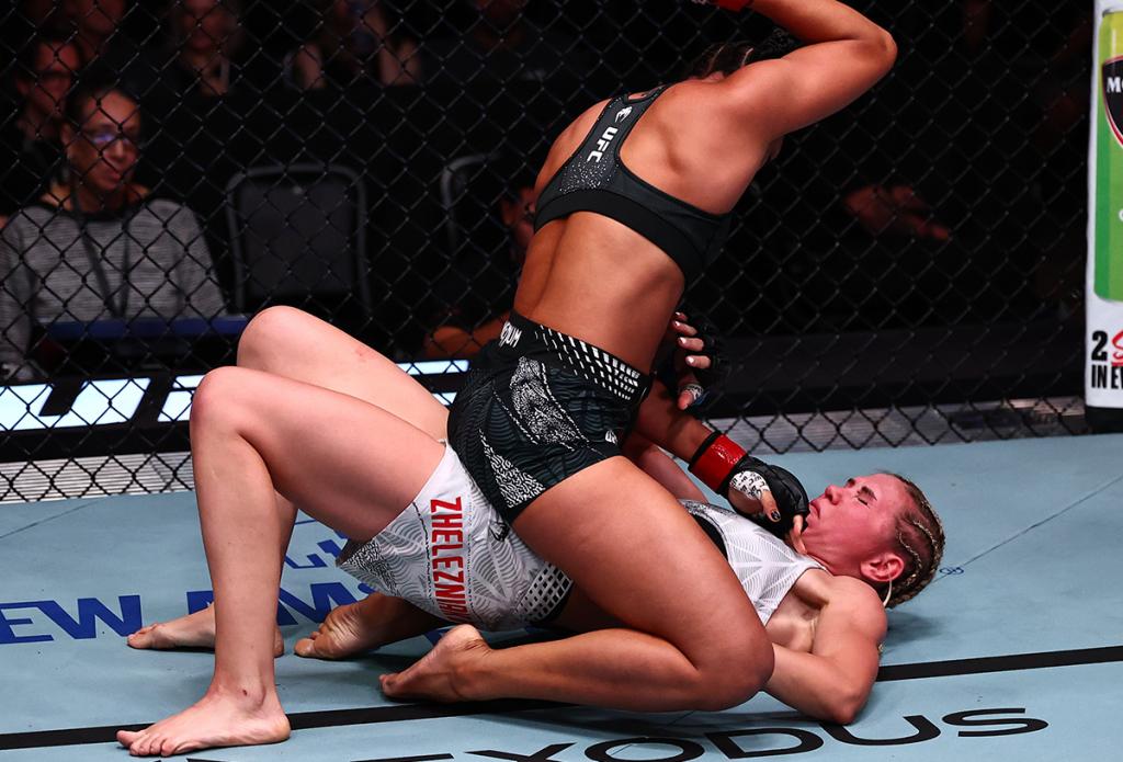 UFC Fight Night 290 : Alice Pereira bat Daria Zhelezniakova par TKO (abandon)