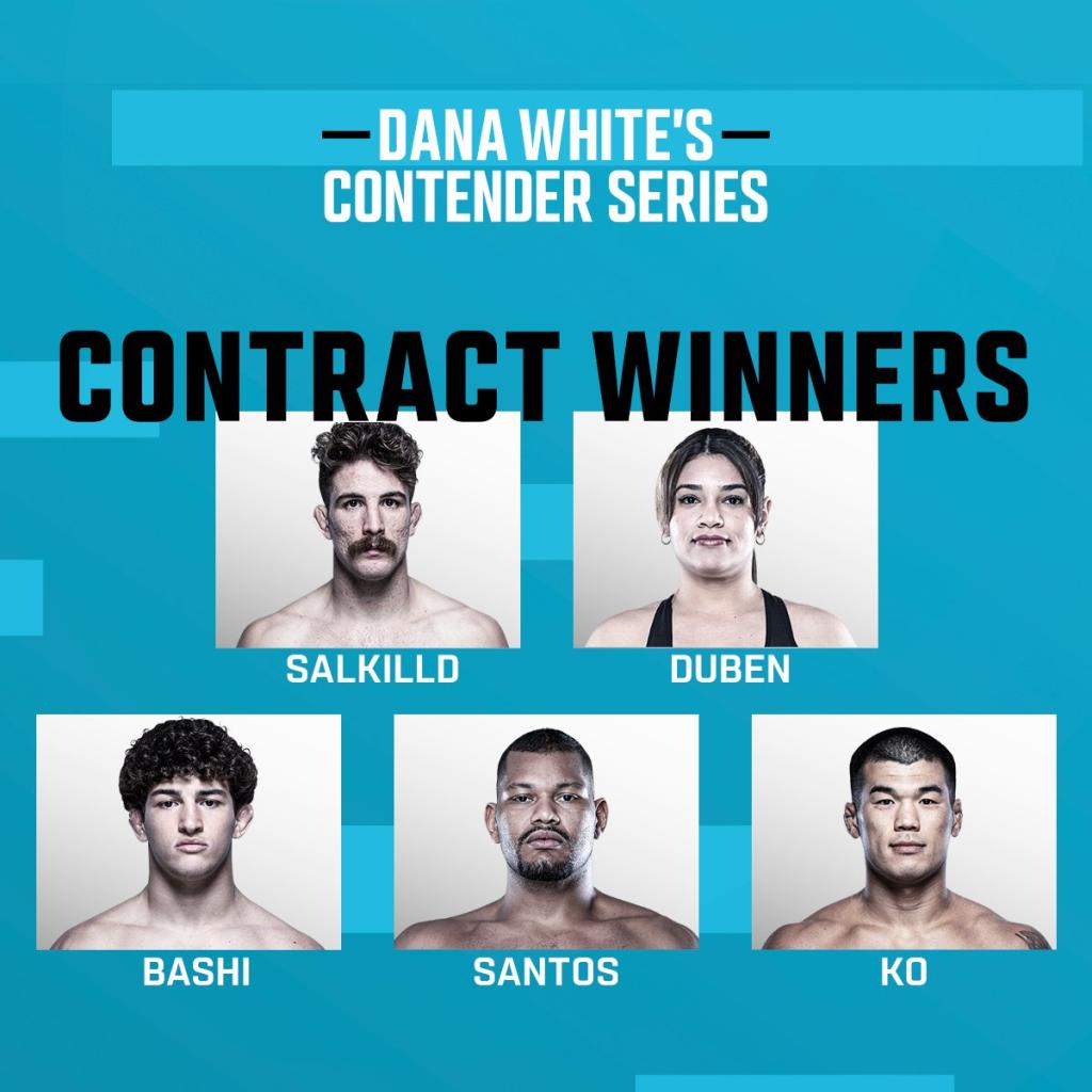 Contender Series 70 : Dana White annonce les gagnants des contrats UFC