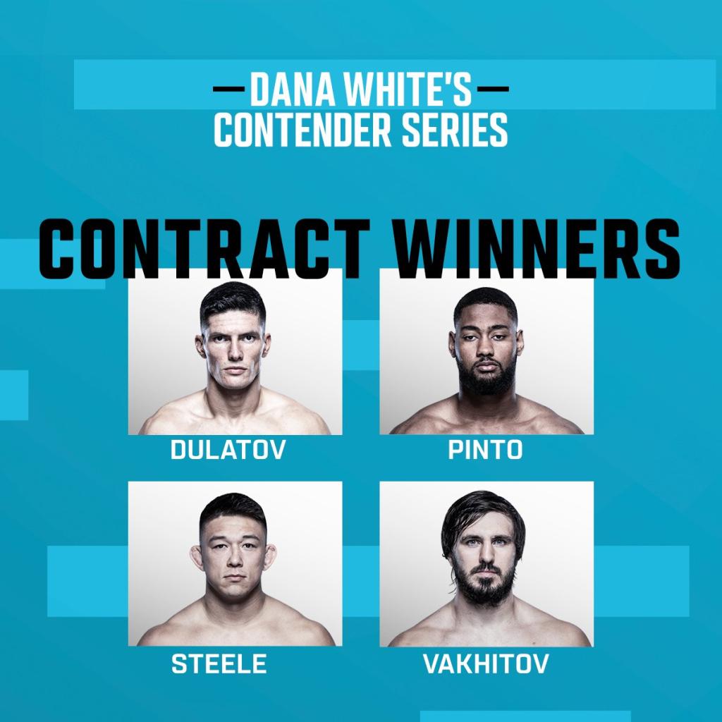 Dana White's Contender Series 75 : Dana White annonce les gagnants des contrats UFC