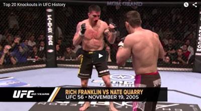 Top 20 Knockouts dans l'histoire de l'UFC