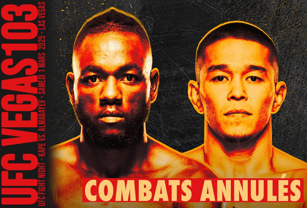 UFC on ESPN+ 111 - Combats annulés / reprogrammés | Las Vegas