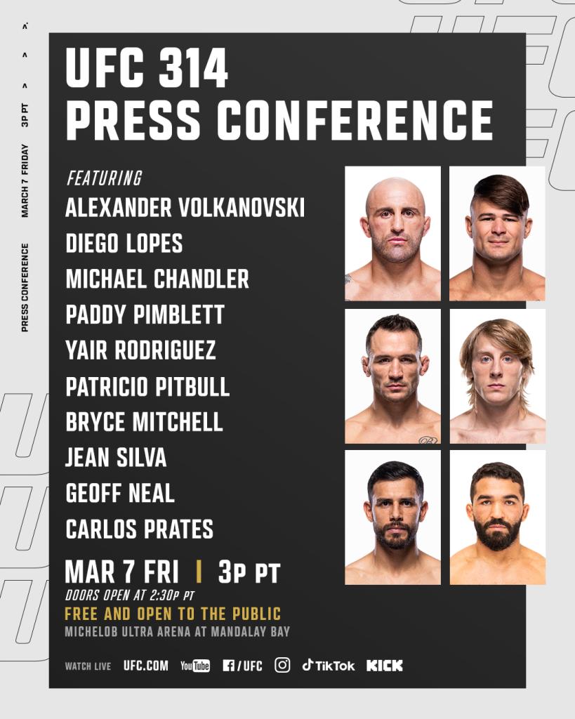 UFC 314 - Conférence de presse