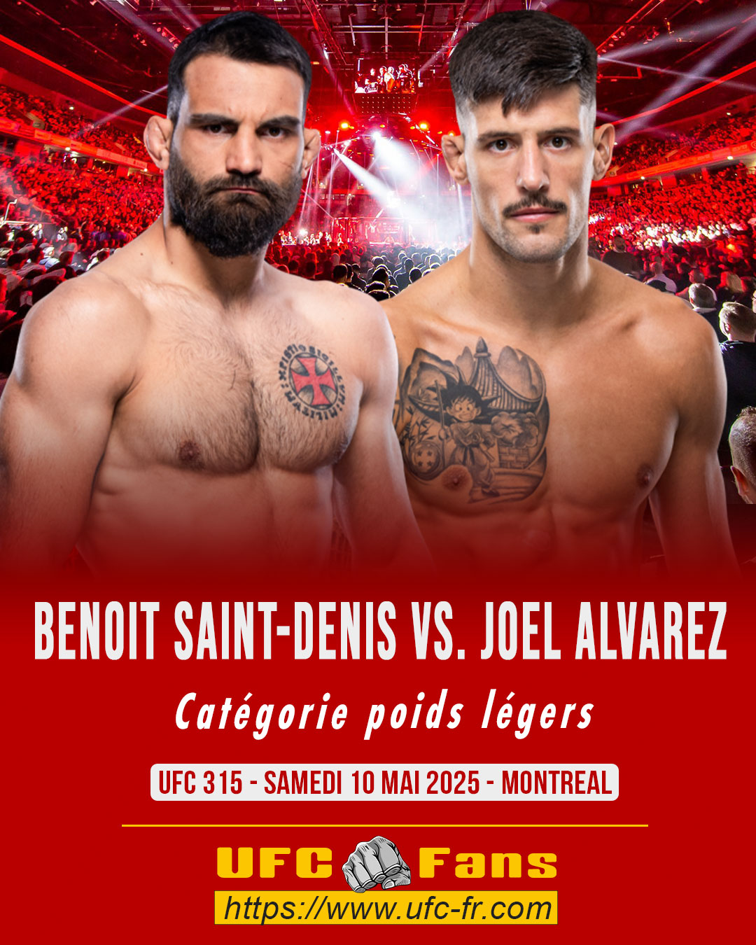 UFC 315 - Benoit Saint-Denis vs Joel Alvarez