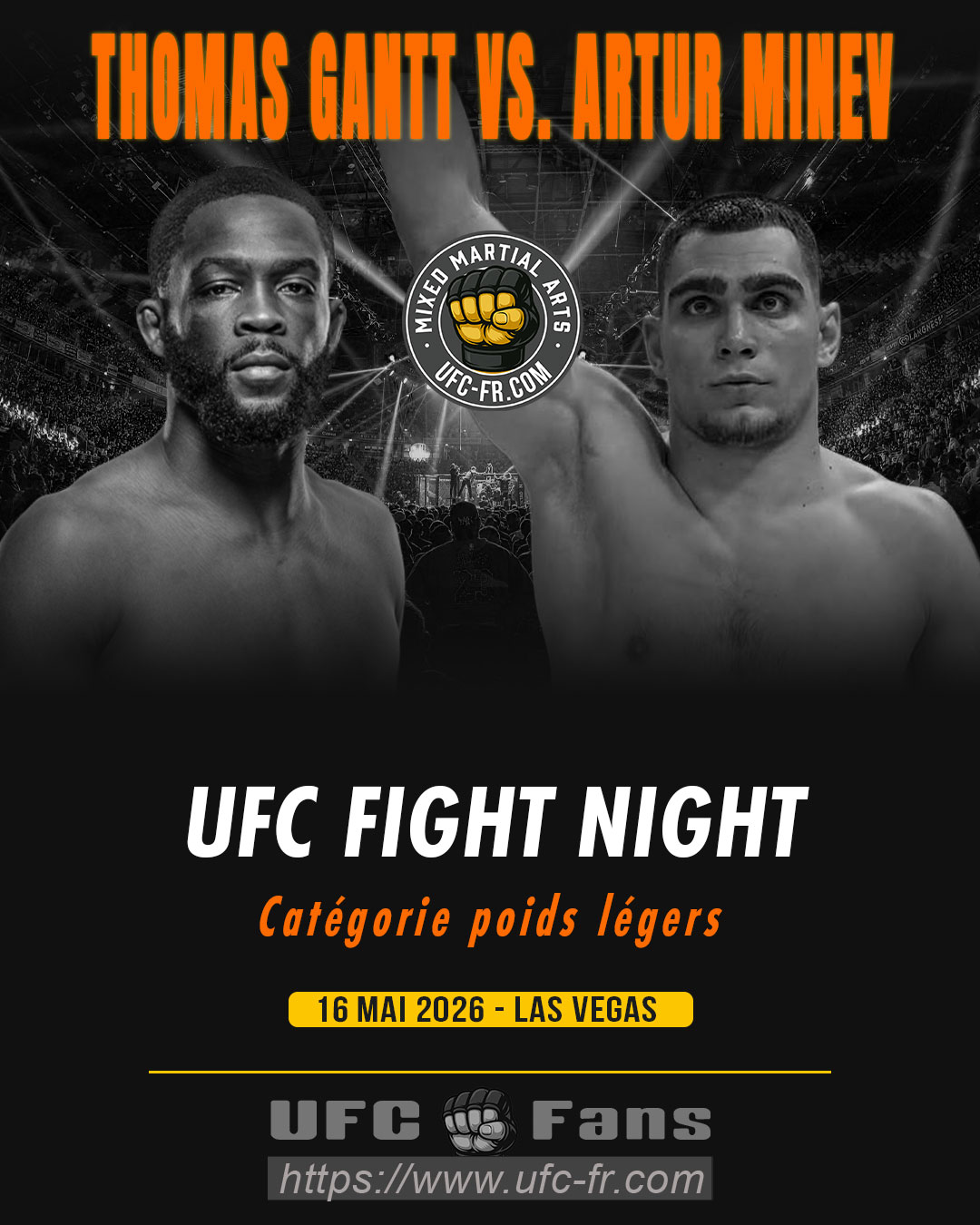 UFC FIGHT NIGHT 276 - Tommy Gantt vs Artur Minev
