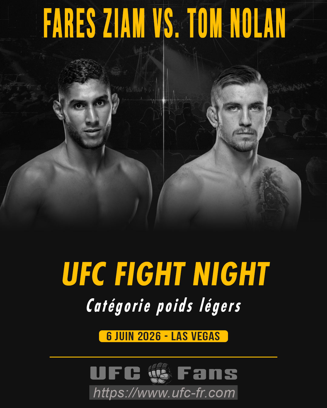 UFC FIGHT NIGHT 278 - Fares Ziam vs Tom Nolan