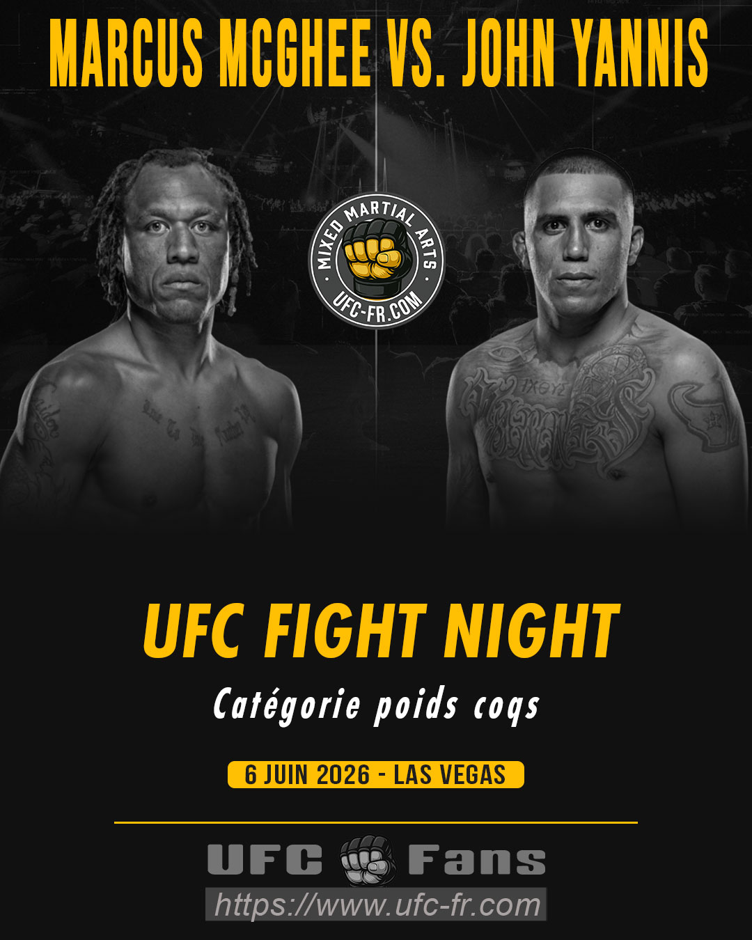 UFC FIGHT NIGHT 278 - Marcus McGhee vs John Yannis