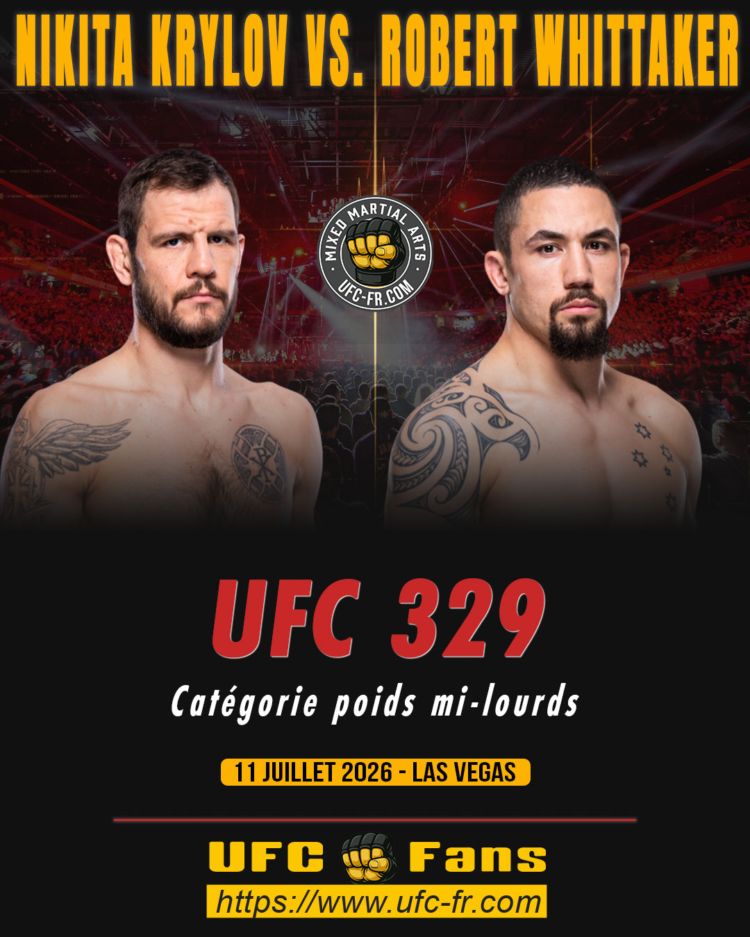 UFC 329 - Nikita Krylov vs Robert Whittaker