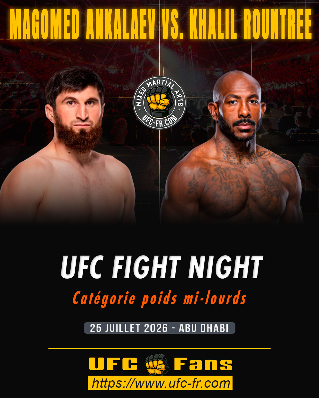 UFC FIGHT NIGHT 282 - Magomed Ankalaev vs Khalil Rountree