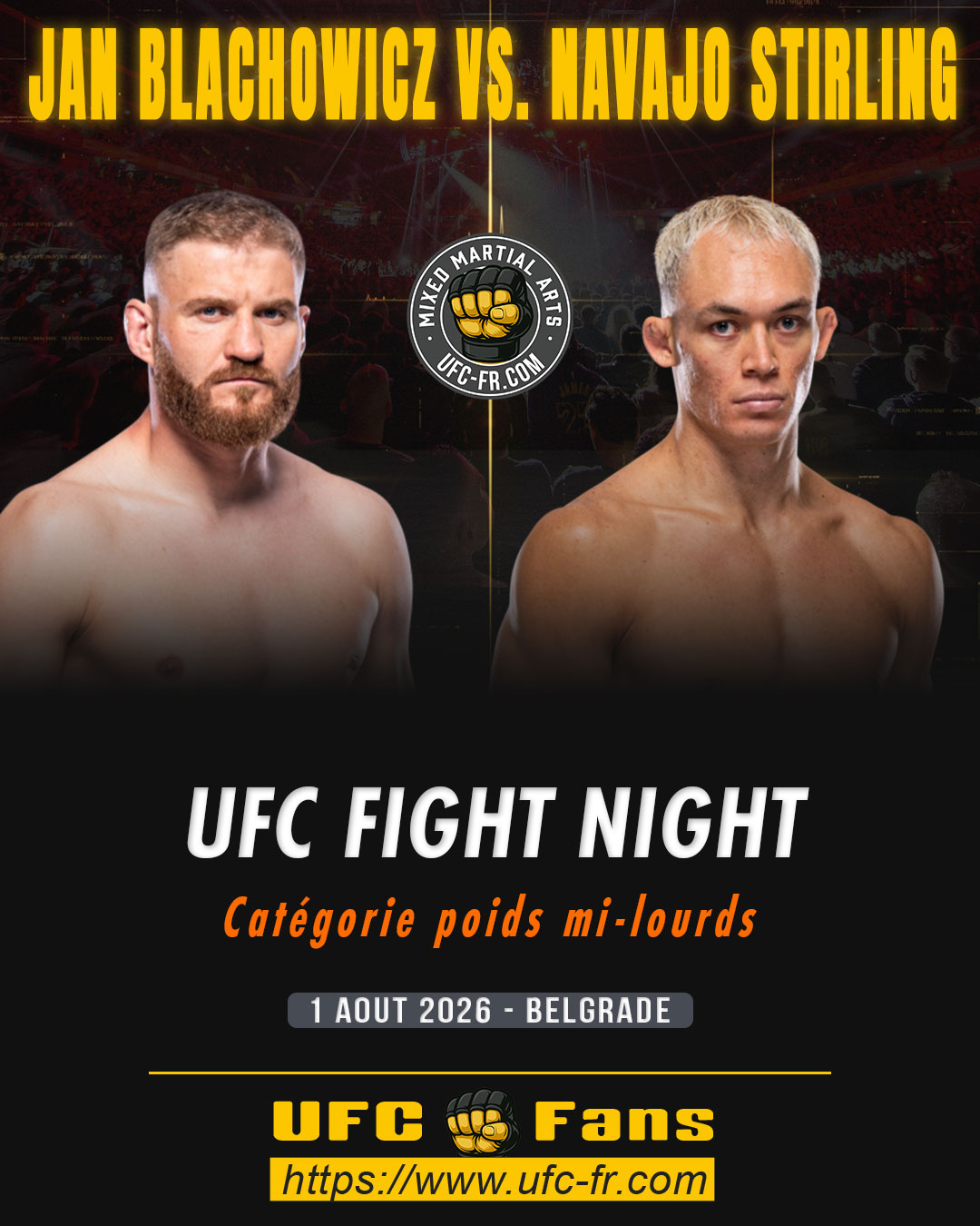 UFC FIGHT NIGHT 283 - Jan Blachowicz vs Navajo Stirling