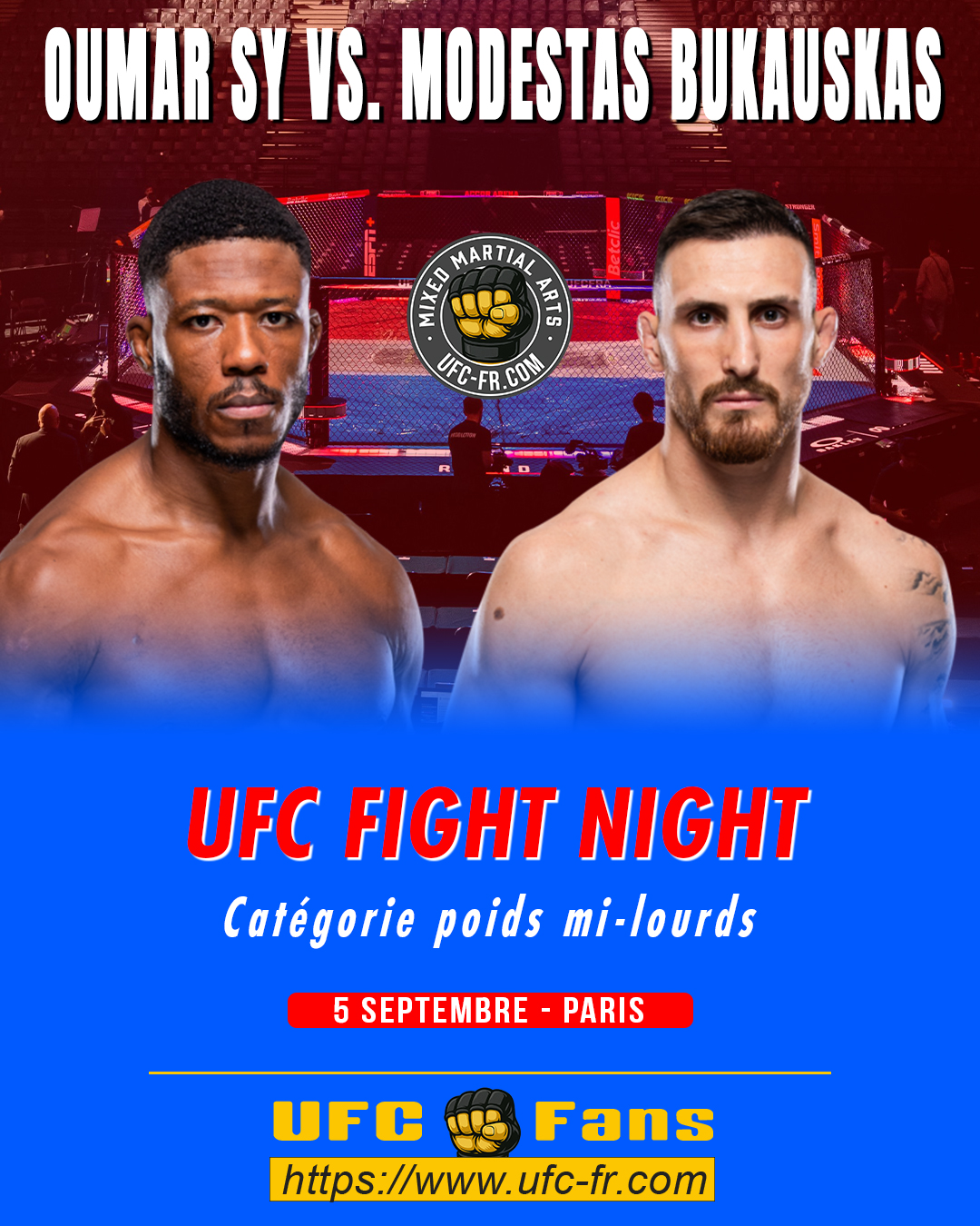 UFC FIGHT NIGHT 287 - Oumar Sy vs Modestas Bukauskas