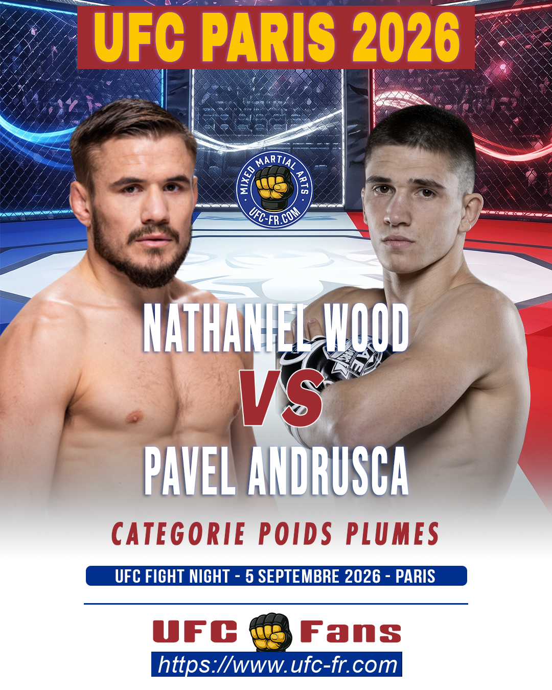 UFC FIGHT NIGHT 287 - Nathaniel Wood vs Pavel Andrusca