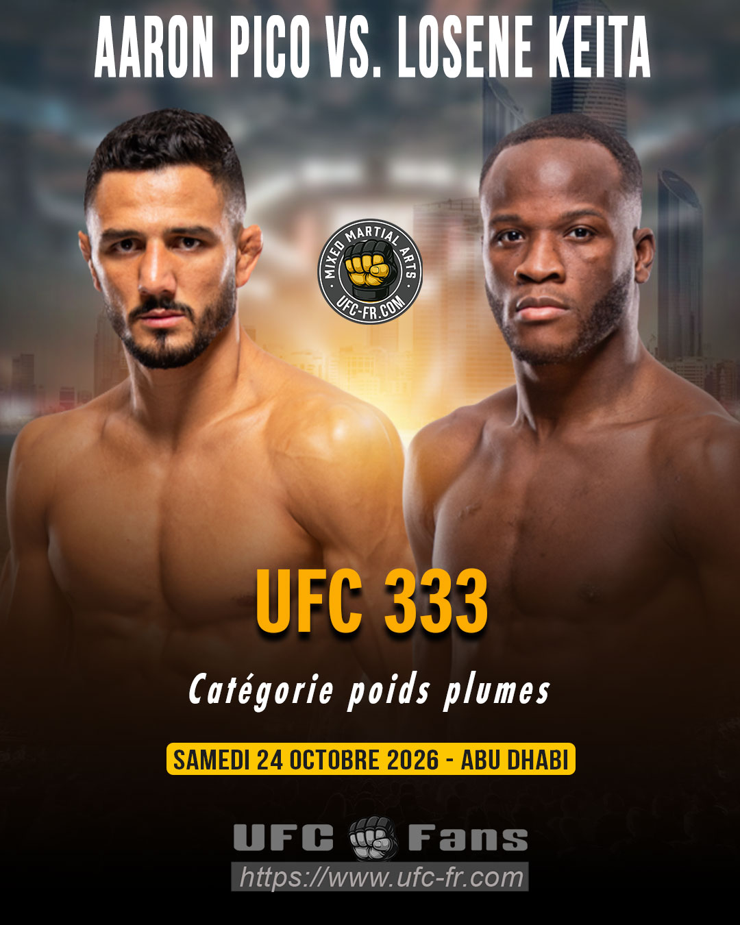 UFC 333 - Aaron Pico vs Losene Keita