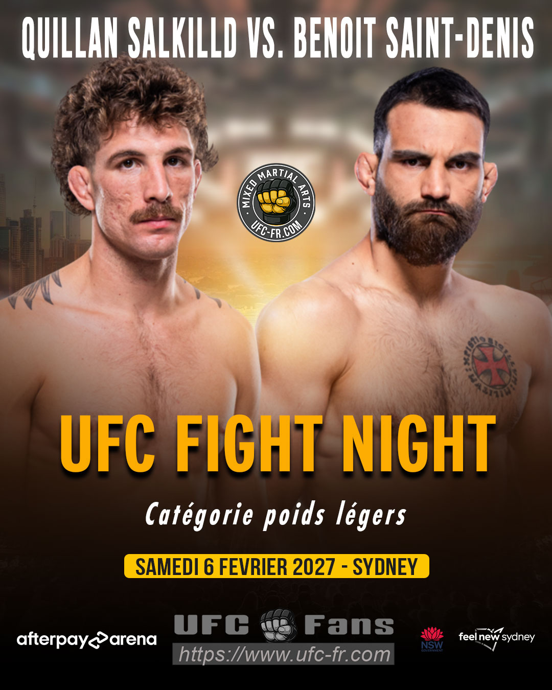 UFC FIGHT NIGHT - Quillan Salkilld vs Benoit Saint-Denis