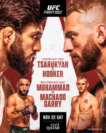 UFC ON ESPN+ 122 - TSARUKYAN VS. HOOKER