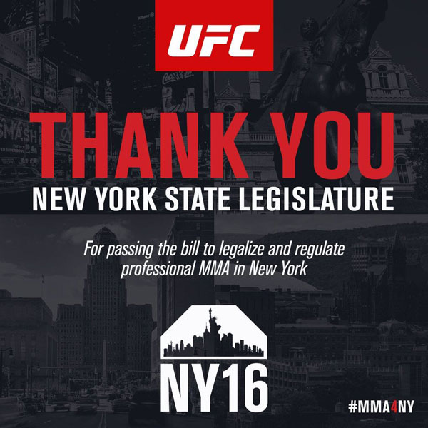 Légalisation du MMA à New York