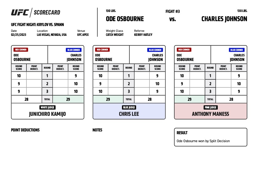 UFC on ESPN+ 78 - Ode Osbourne vs Charles Johnson