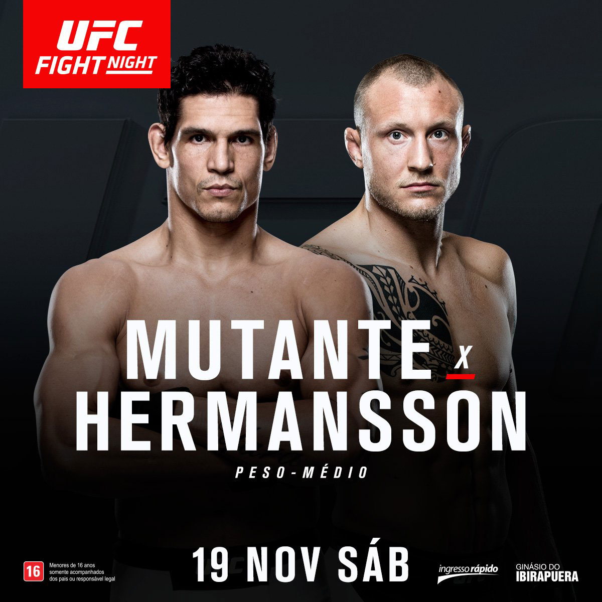 Poster/affiche UFC Fight Night 100 - Sao Paulo