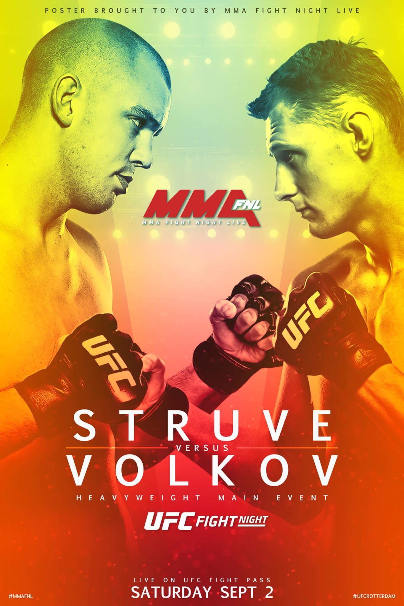 Poster/affiche UFC Fight Night 115- Rotterdam