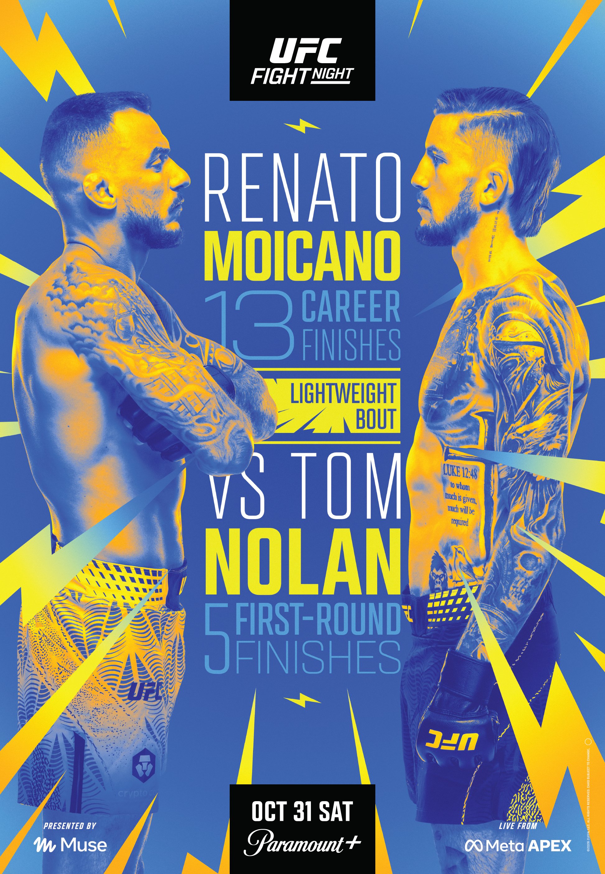 UFC Fight Night 292 - Las Vegas - Poster et affiche