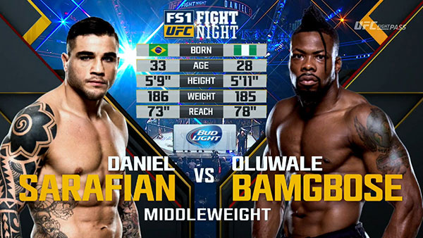 Daniel Sarafian contre Oluwale Bamgbose