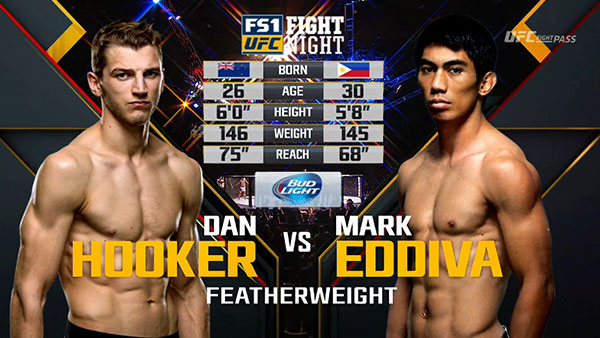 Daniel Hooker contre Mark Eddiva