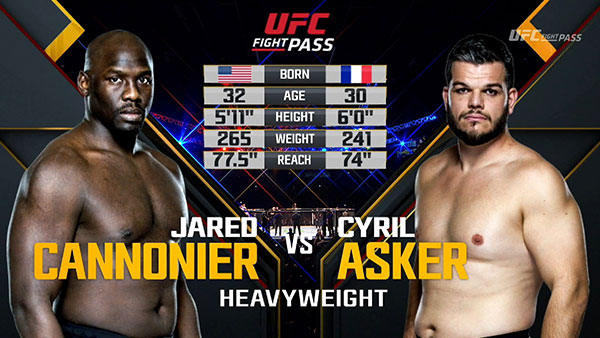 Jared Cannonier contre Cyril Asker