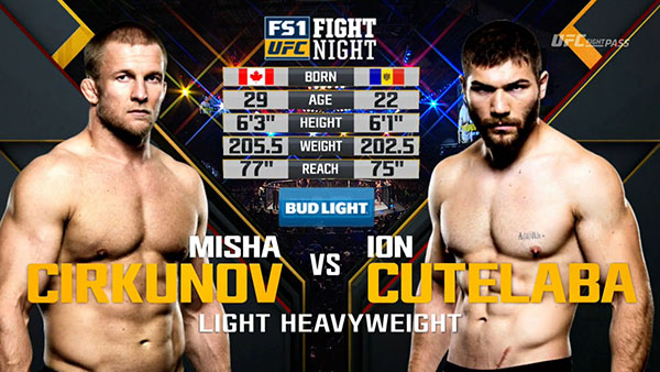 Misha Cirkunov contre Ion Cutelaba