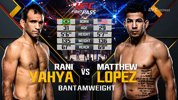 Rani Yahya contre Matthew Lopez