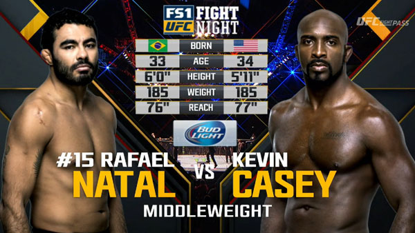 Rafael Natal contre Kevin Casey