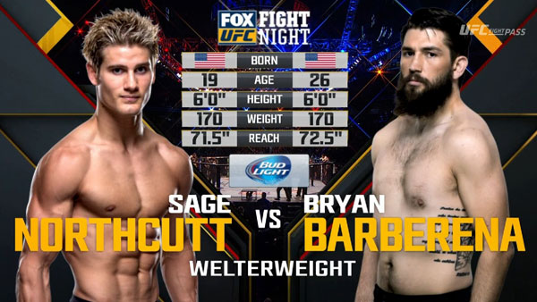 Sage Northcutt contre Bryan Barberena