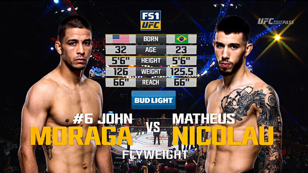 John Moraga contre Matheus Nicolau Pereira