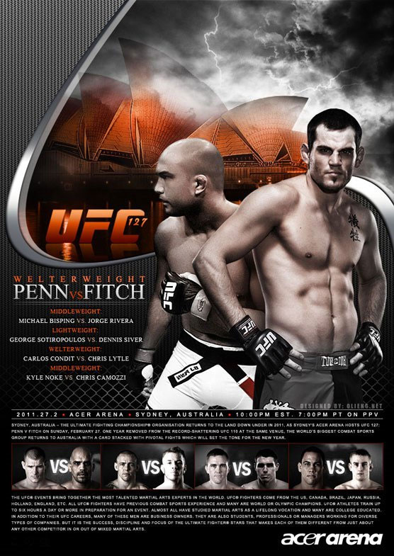 Poster/affiche UFC 127