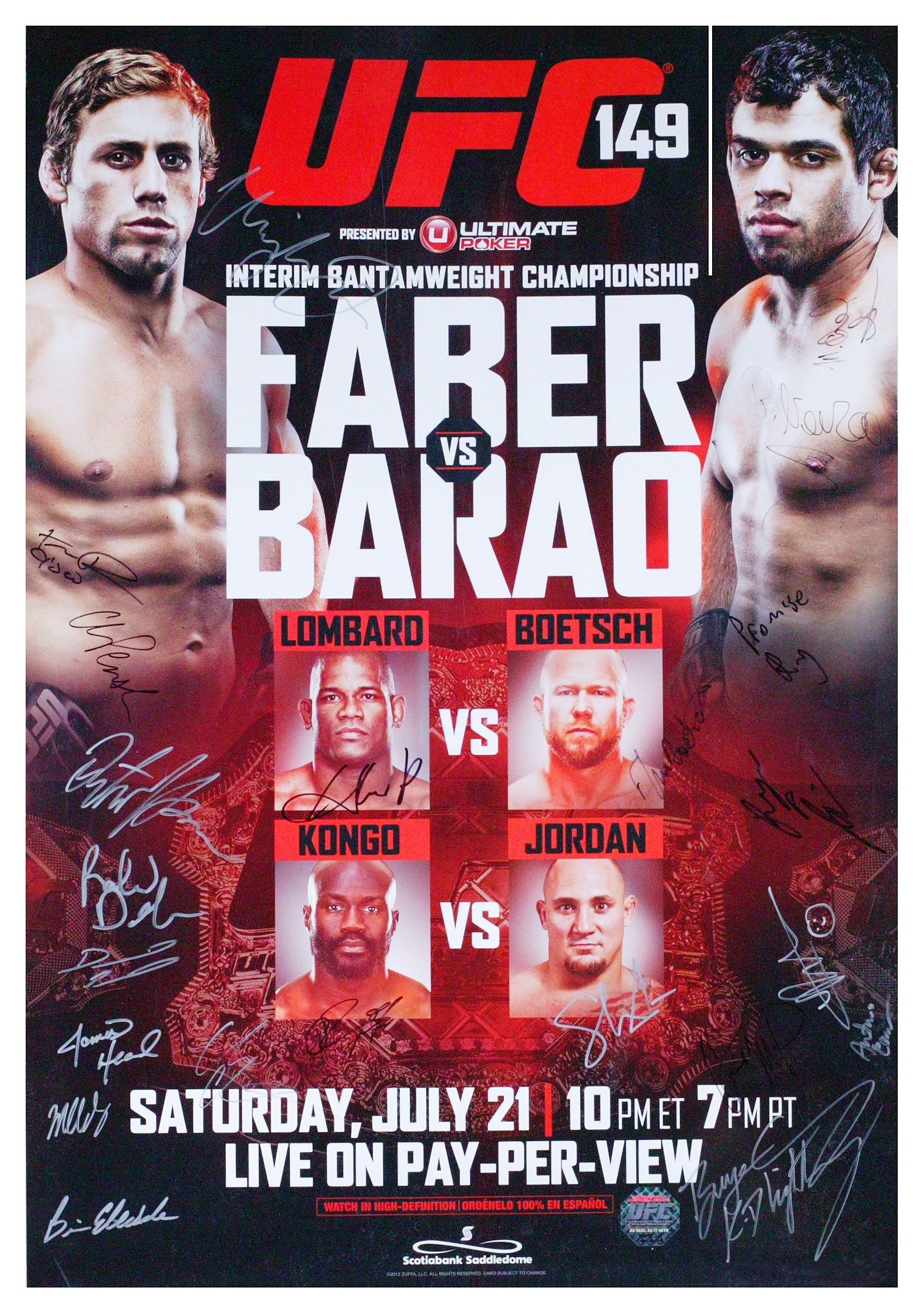 Poster/affiche UFC 149