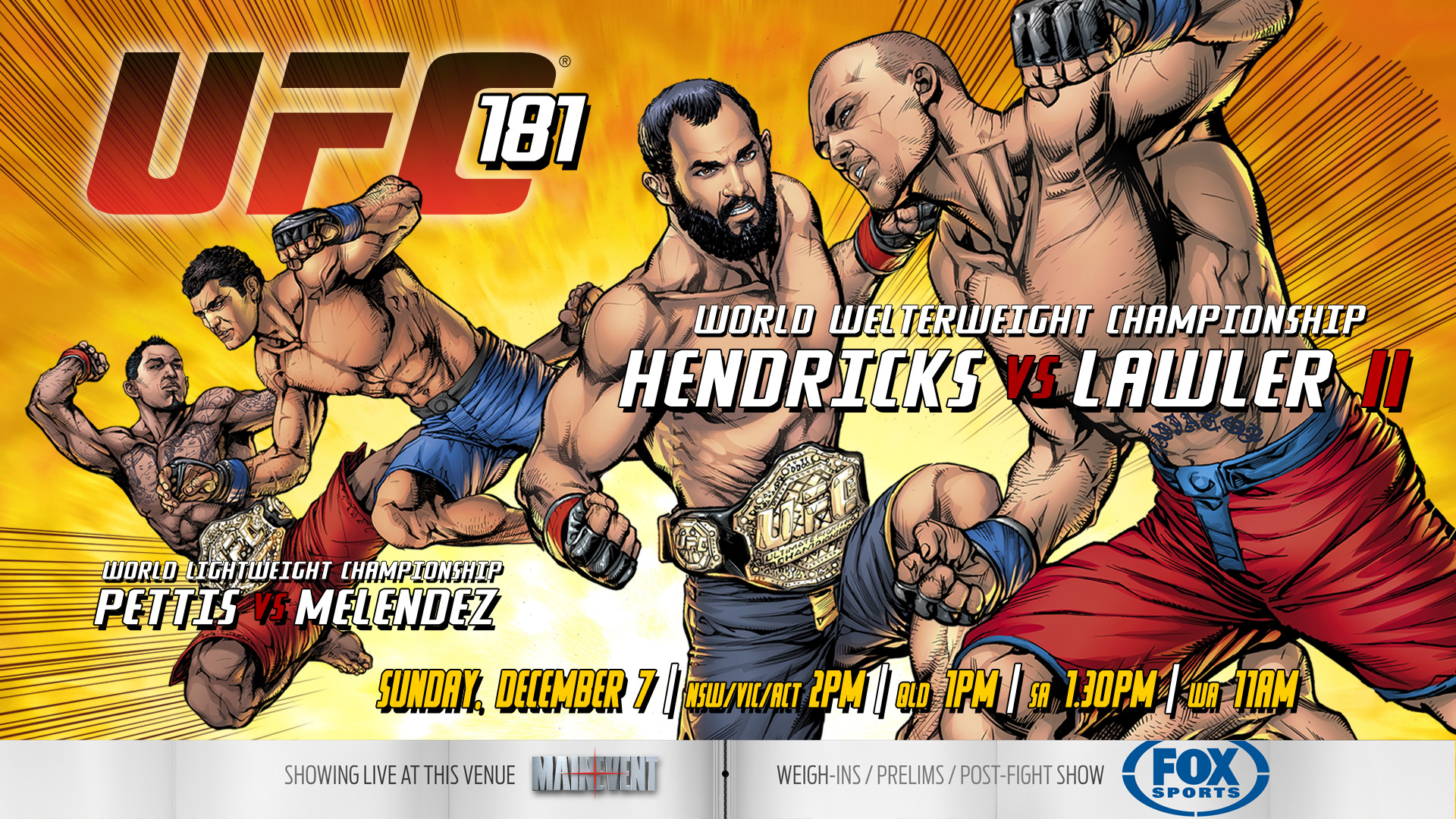 Poster/affiche UFC 181