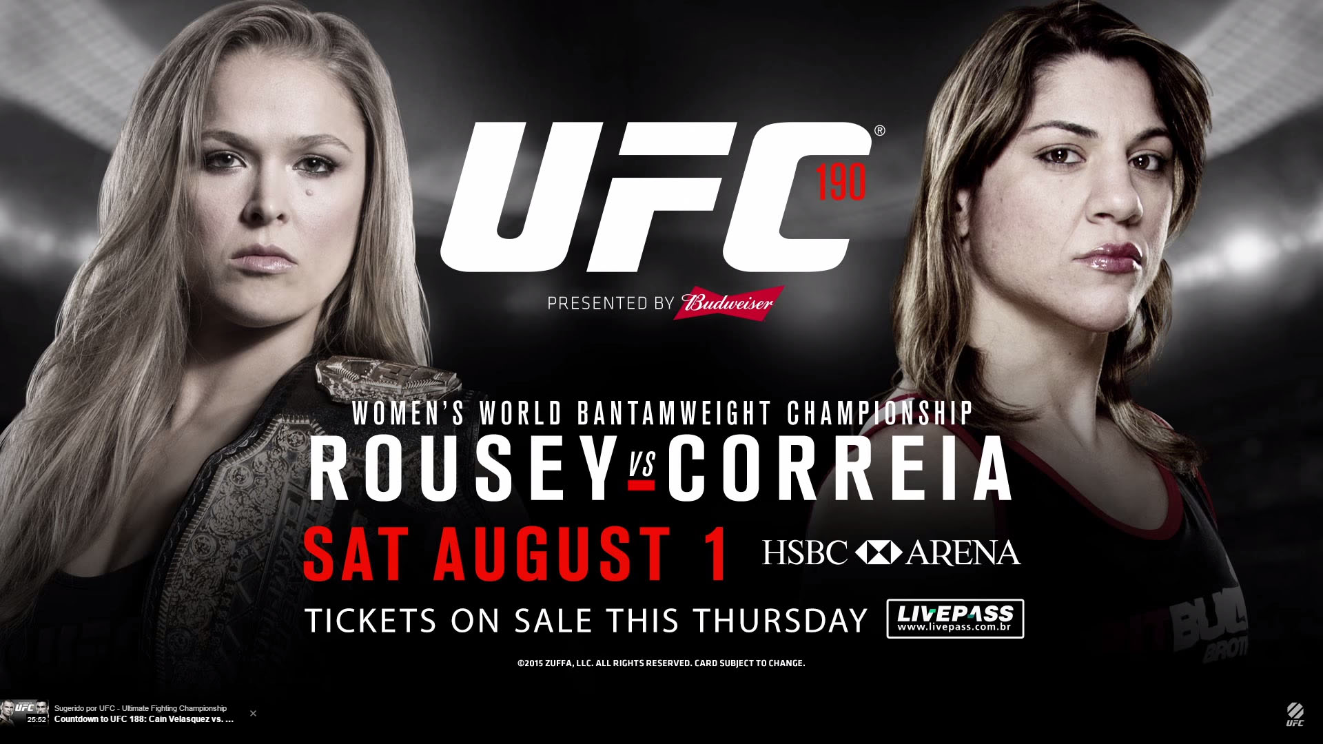 Poster/affiche UFC 190