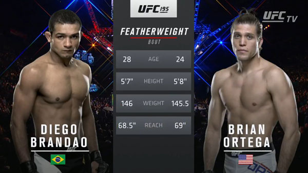 Brian Ortega contre Diego Brandao